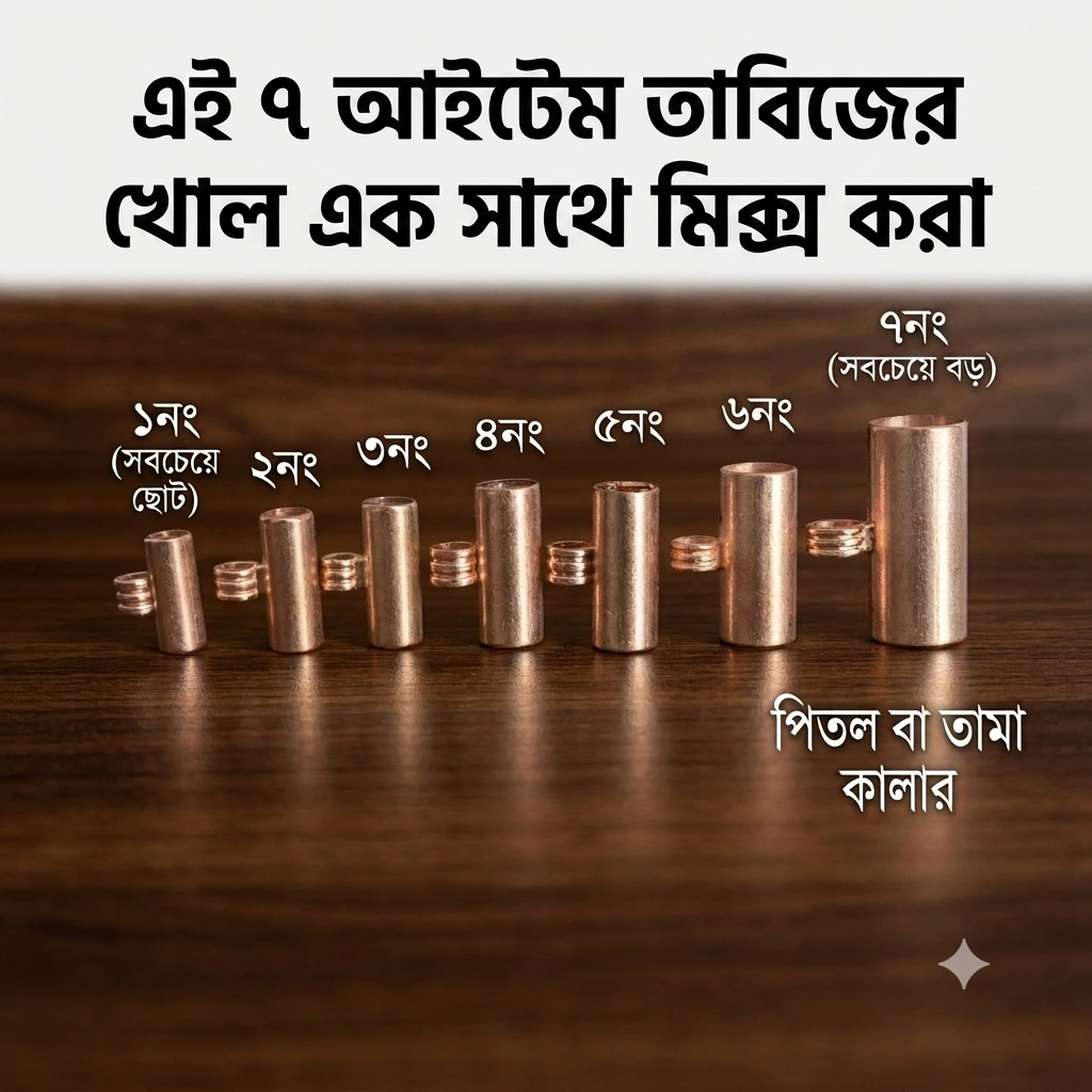পিতলের তাবিজ-কবজ  (২৫০গ্রাম) অনুমানিক ৭০পিচ